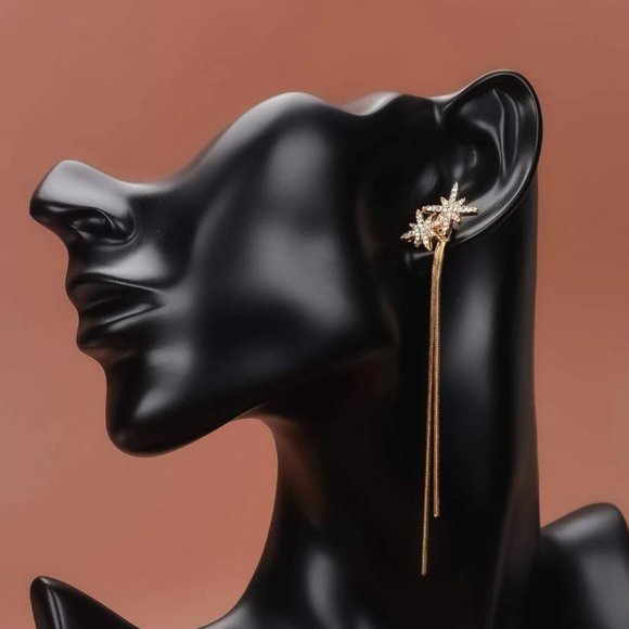 Brand New Earrings with Rhinestones - Picture 2 of 3